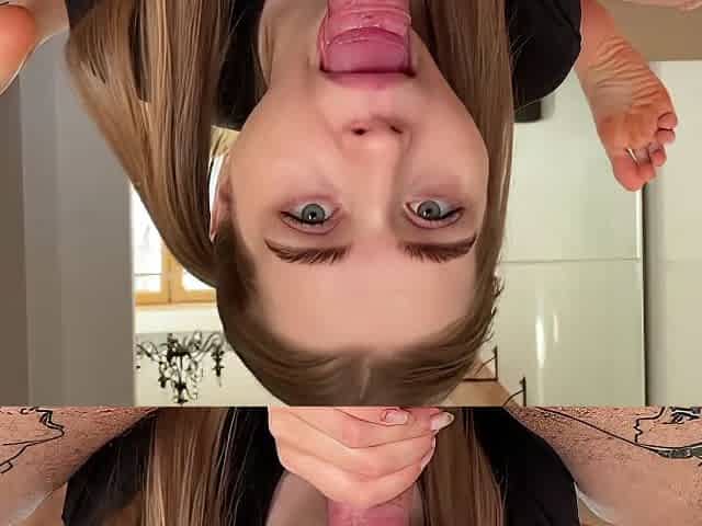 Teen With Braces Shows Her Delicious Feet While Sucking My Boner