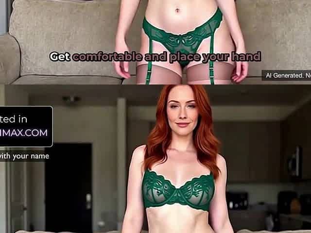 Red head stepmom Stroke instructions whilst we are alone - AI Generated Sexy Stepmom JOI point of view ASMR