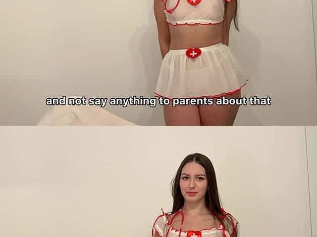 I Aroused by Big Ass Step Sis in Nurse Suit and Fuck Step Sister Hard but Accidentally Cum Inside...