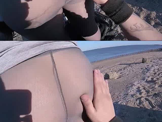 hotty teats sucked ,feet tickle, twat control and urinate on beach