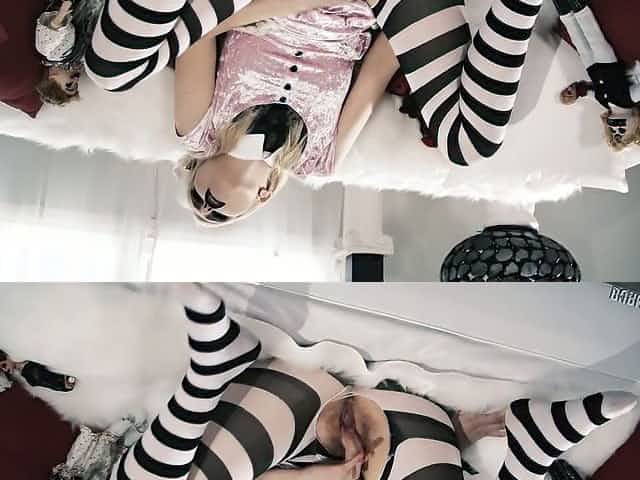 Dirty harlot with heavy makeup Chloe Cherry gets her Gothic ass fucked