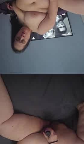 My neighbour loves to go downstairs to masturbate and milk me.
