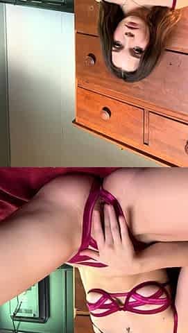 Blonde emo amateur solo masturbation