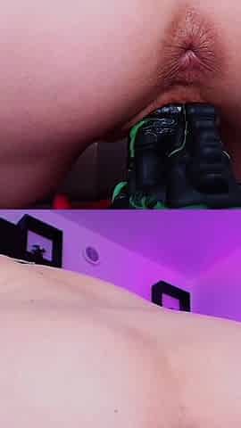 Pussy Stretch Balls Deep with Big Dragon Toys