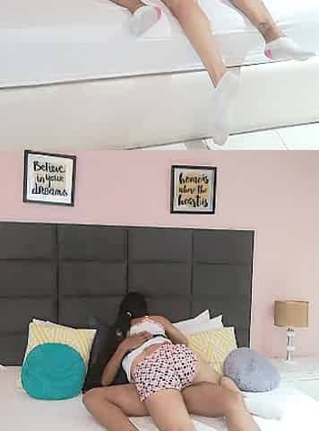 I entice and screw my maid's booty with my harness