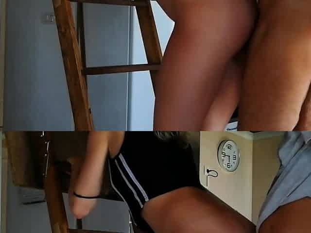 Staircase Surprise! Amateur Babe Gets Fucked Hard.