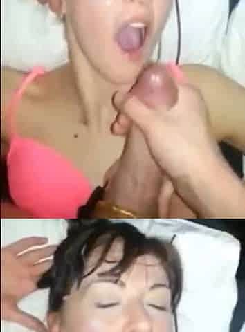Blowjob facial