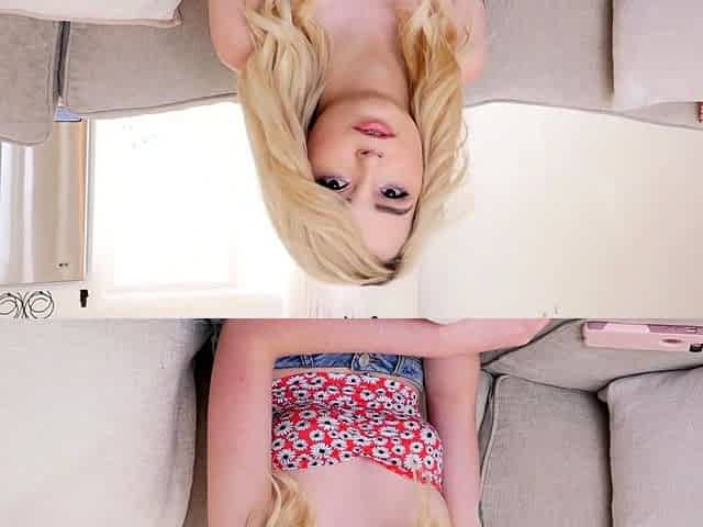 Bratty blonde teen stepsis fucks stepbro
