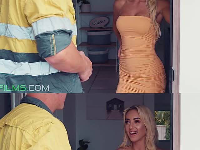 CHEATING HOUSEWIFE BANGS THE ELECTRICIAN