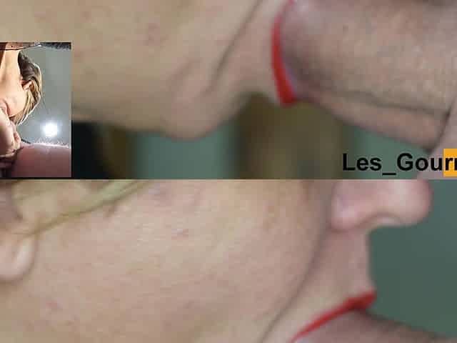 Big Cock Blowjob and Swallow View From Below