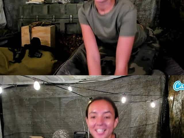 Camsoda - Raunchy army bitch goes solo fingering herself