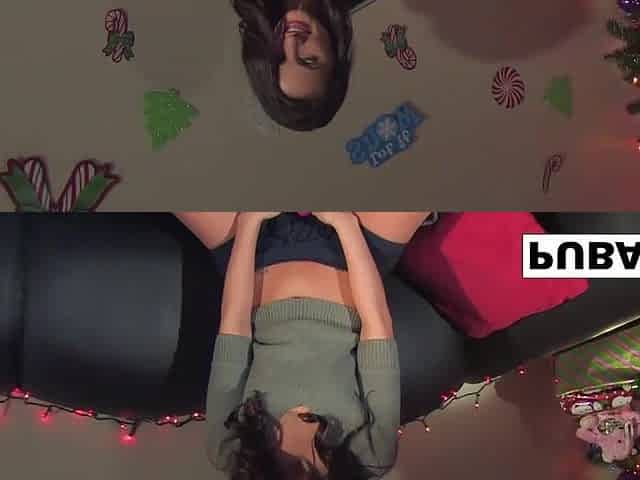 Sexy Brunette hair Honey Likes Double Stuffing Herself