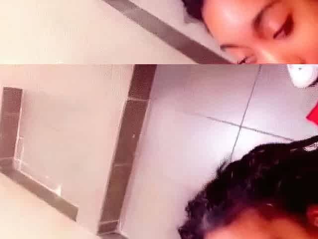 Truck Stop Blowjob - She Takes My Big Cock in the Bathroom