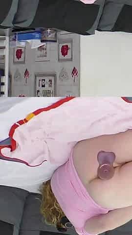 British Blonde MILF Masturbation and Anal Dildo Fucking