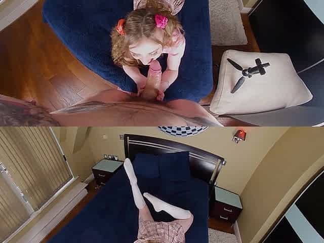 A Naughty Teen Girl Takes Care of Daddy's Cock (i)
