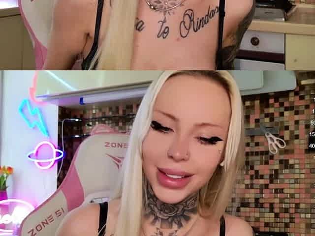 Glamour babe with big boobs masturbates in lingerie