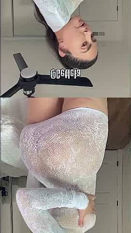 Hawt costume, no underclothing, lot of obscene talk and hard masturbation