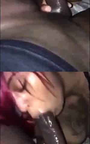 Late Night Interracial Blowjob