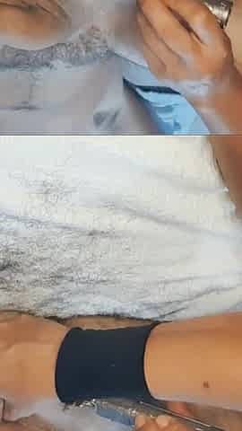 Shaving, Handjob and Ballbusting Me