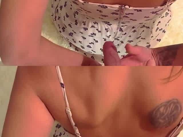 Please Cum On My Panties Quickly On Parents Bed