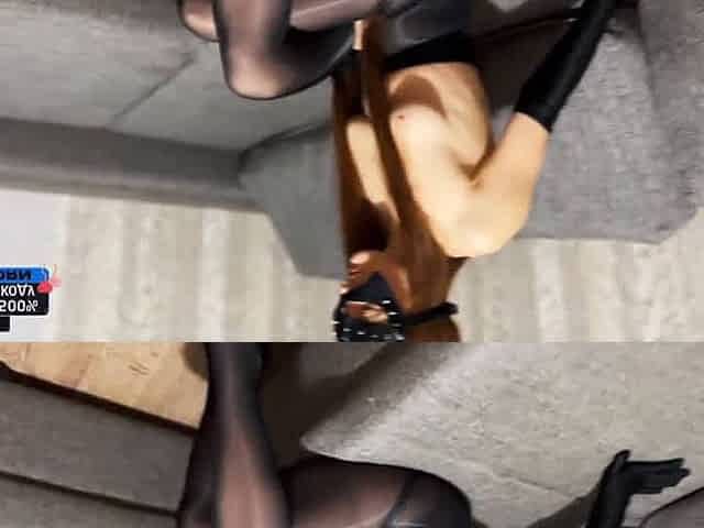 In cool lingerie, I meet my spouse and we have hot, hardcore harsh sex!