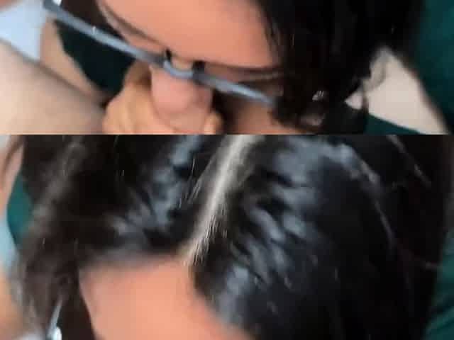 Teen Latina Babe Gives a Quick Blowjob Before School