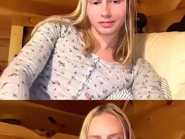 Blonde natural big titted babe solo play