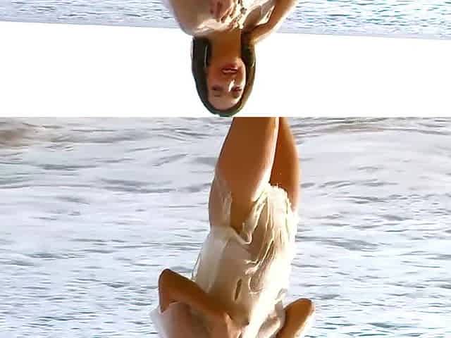 Concupiscent youthful beauty with brown hair gets her twat banged on