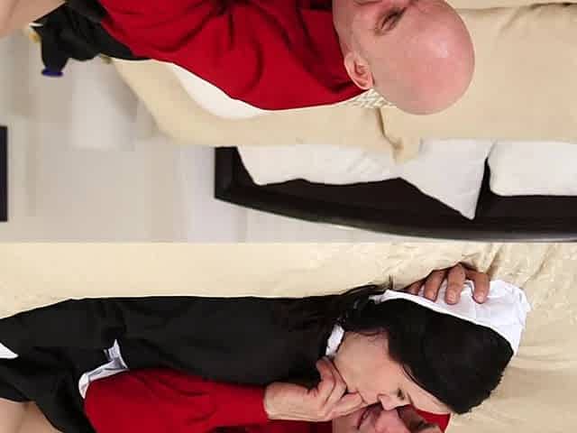 Yhivi gets fucked by intense Derrick Pierce in ass and pussy