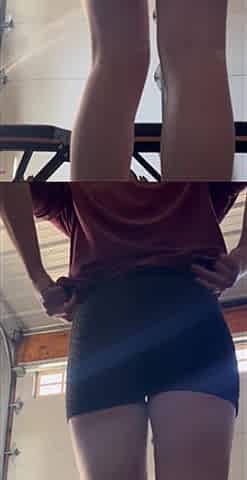 Taking off My Shorts and Thong to Do Some Squats