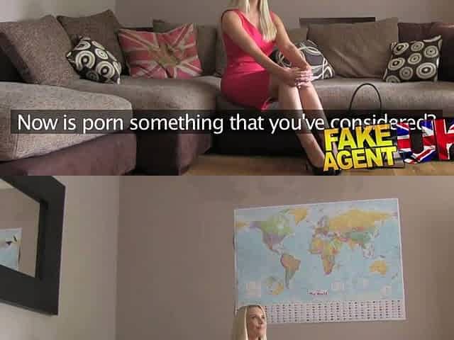 FakeAgentUK Huge facial for South Afro blue eyed hottie