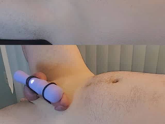 Hard Hands Free Climax with Sex-toy