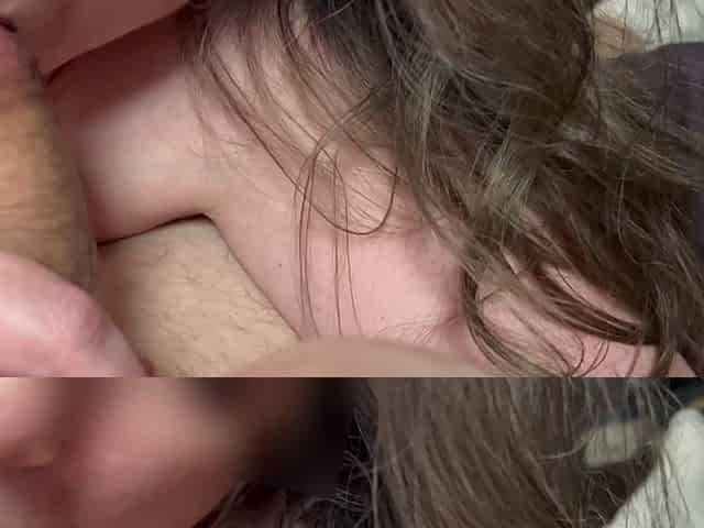 Sexy Naked Wifey Gives You a Blowjob and Drools Your Cum on Her Breast