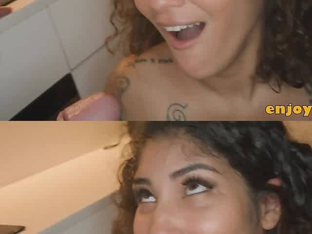Sultry dark haired with luscious lips and humongous baps enjoys rough, hair-mounting bang-out - witness HD porn!