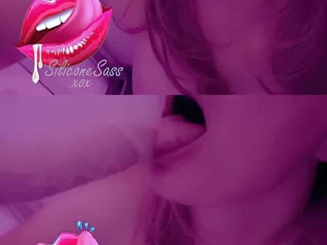 Silicone Weenie Unloads In Her Throat - Large Bazookas Drenched In Cum