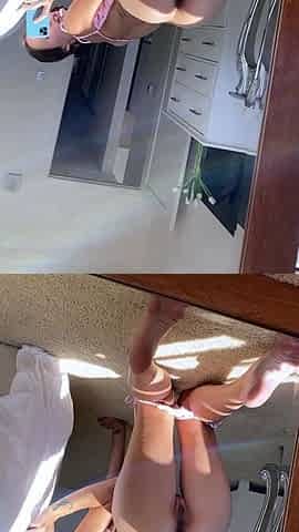 Small titted brunette amateur anal nailed at home