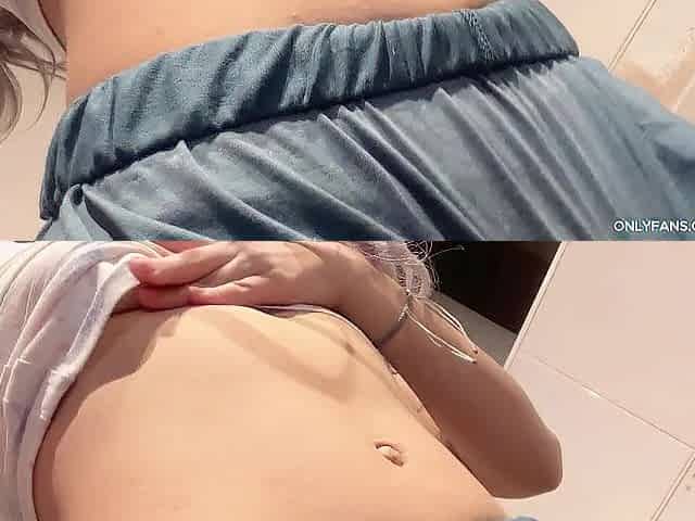 Cute amateur college hotty squirts and soaked her pants deliciously