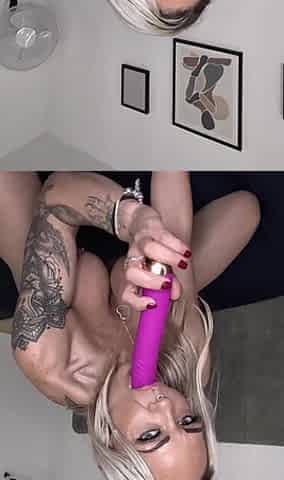 Hot Blonde Cums Hard Using New Toy!