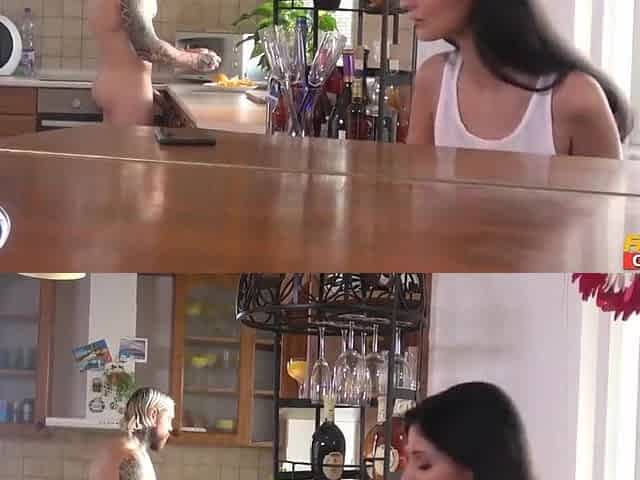 Black-haired Euro Babe Sucks And Fucks Stepbrothers With Dean Van Damme And Coco Kiss