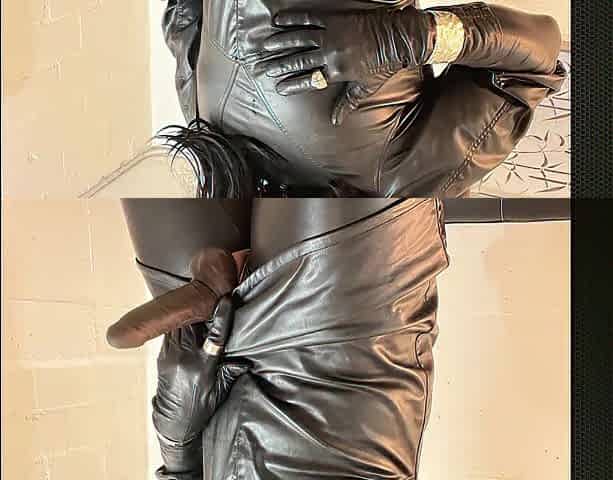 Sissy Glovecum 030 - Lewd in ebony leather