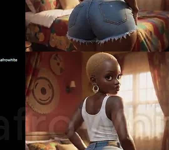 Hot Afro Black Large Butt Large Tits Village Maiden Tempted Banged Raw By Gracious Large Jock Prince