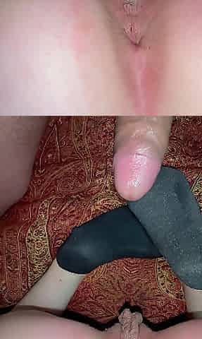 Cheating Small snow bunny getting holes screwed