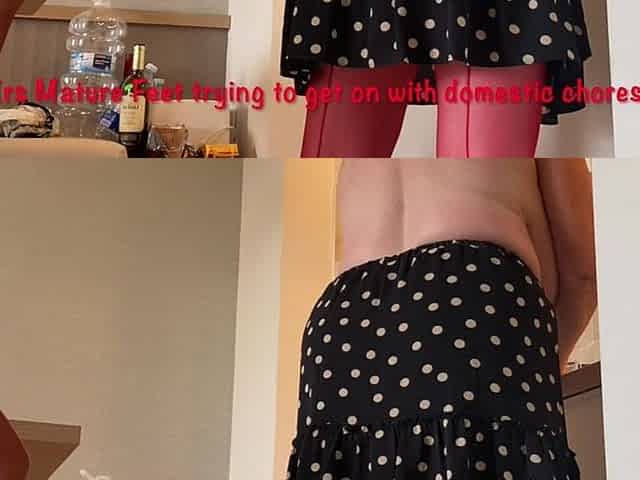 Mrs Mature Feet in the Kitchen