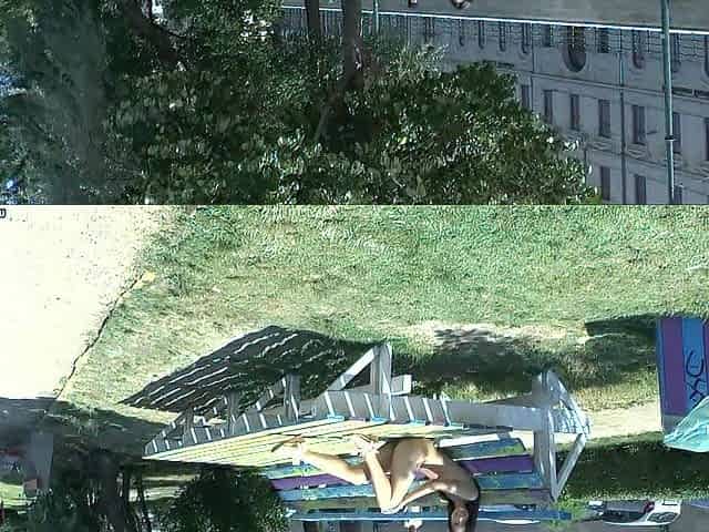 Brunette hair Honey Aika Stripped On Public Streets
