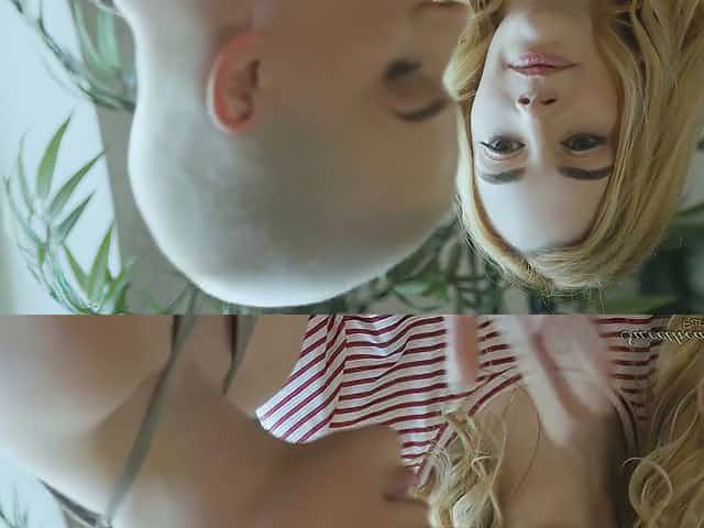 Bald headed dyke Riley Nixon finger fucking and licking tasty GF's pussy