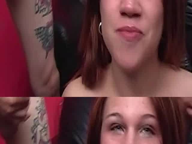 Busty Cumslut Takes Care Of Few Dicks - Big tits