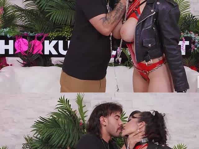 Raven-Haired Cutie Little Puck Gives Her Booty In A Raw Session!
