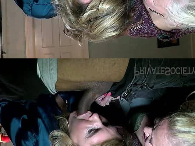 Nasty MILF black cock threesome