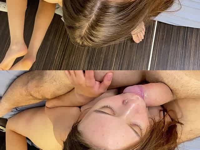 Insatiable Stepdaughter Asks Her Stepdad to Let Her Suck His Big Dick Again and Again