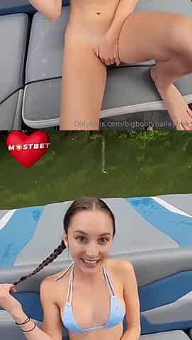 Young beauty enjoys boat anal creampie with passionate group heat